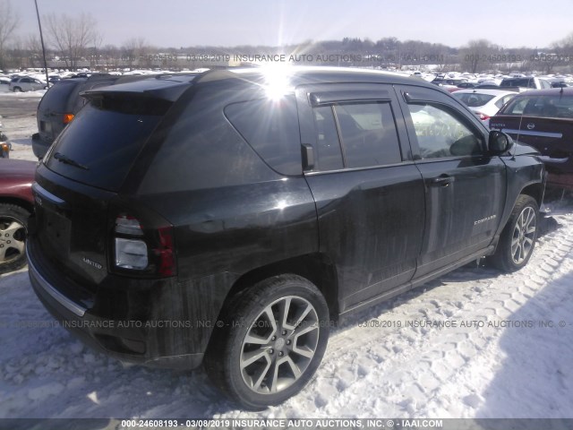 1C4NJDCBXED651403 - 2014 JEEP COMPASS LIMITED BLACK photo 4