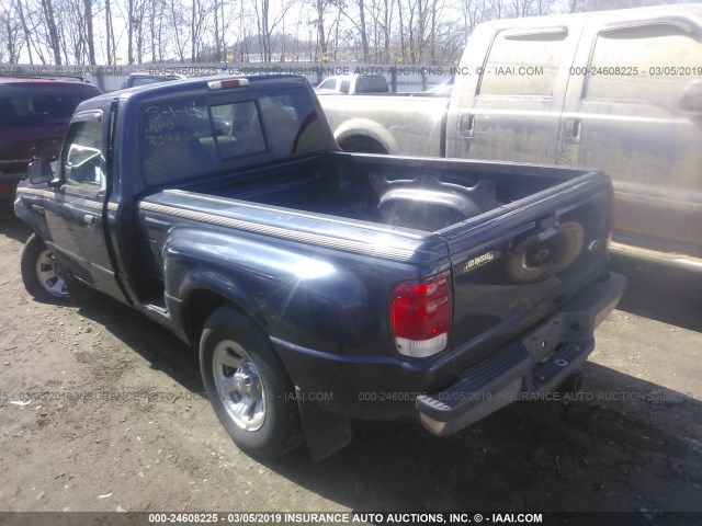 1FTYR10C5YPA49528 - 2000 FORD RANGER BLUE photo 3