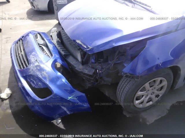 KMHCT4AE6DU575929 - 2013 HYUNDAI ACCENT GLS/GS BLUE photo 6