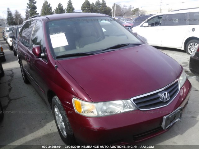 5FNRL18944B071958 - 2004 HONDA ODYSSEY EXL RED photo 1