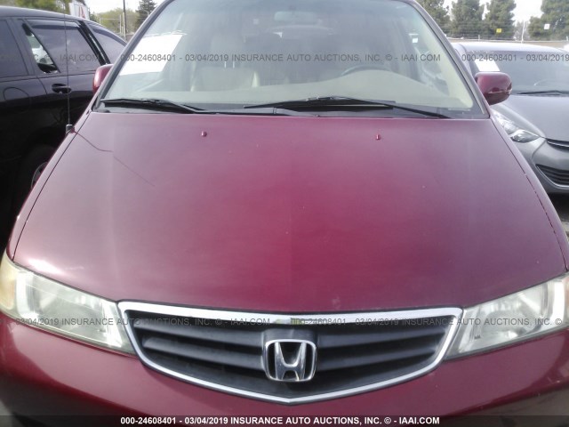 5FNRL18944B071958 - 2004 HONDA ODYSSEY EXL RED photo 6