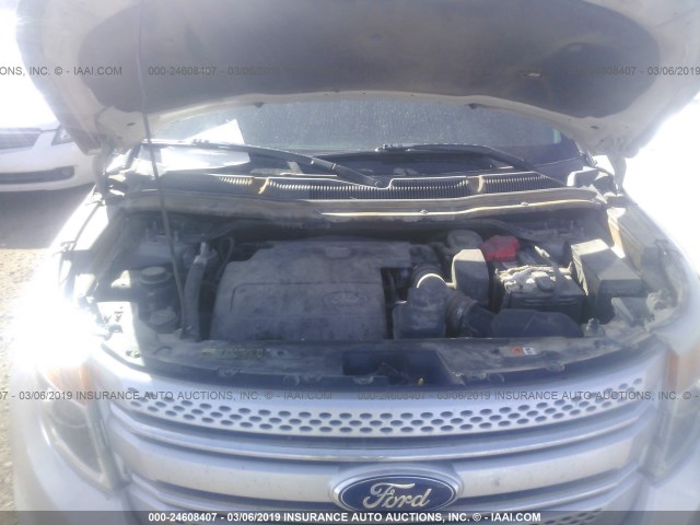 1FMHK7D82CGA60634 - 2012 FORD EXPLORER XLT SILVER photo 10