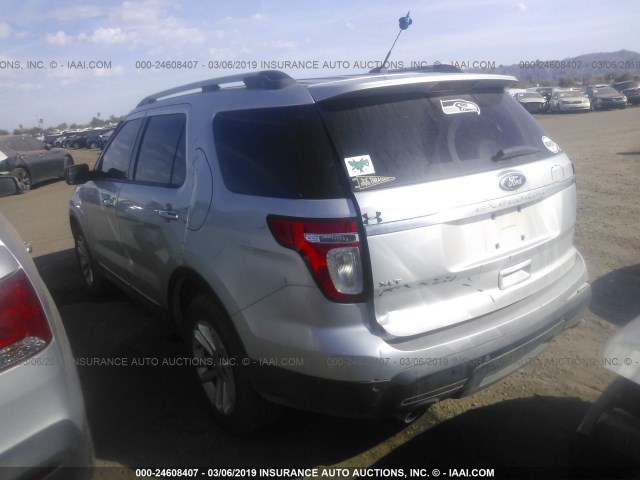 1FMHK7D82CGA60634 - 2012 FORD EXPLORER XLT SILVER photo 3