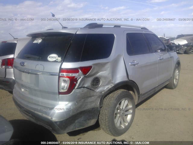 1FMHK7D82CGA60634 - 2012 FORD EXPLORER XLT SILVER photo 4