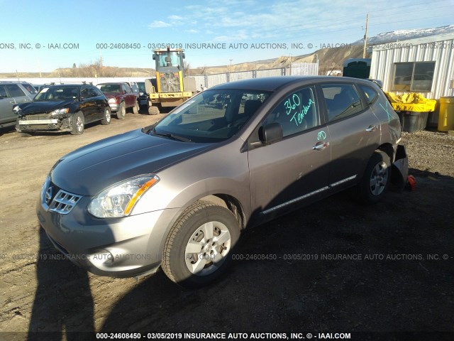 JN8AS5MV1DW646236 - 2013 NISSAN ROGUE S/SV GRAY photo 2