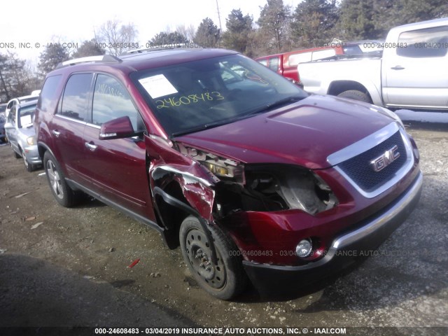 1GKLRMED6AJ194670 - 2010 GMC ACADIA SLT-1 MAROON photo 1