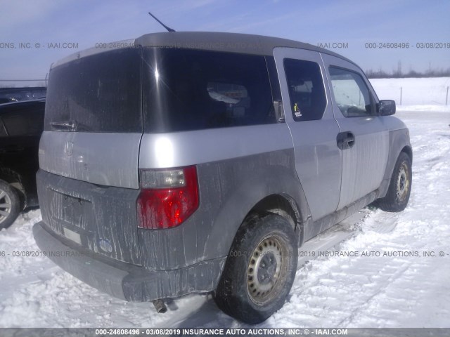 5J6YH27344L008530 - 2004 HONDA ELEMENT LX SILVER photo 4