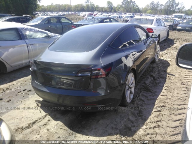 5YJ3E1EB5JF074421 - 2018 TESLA MODEL 3 GRAY photo 4