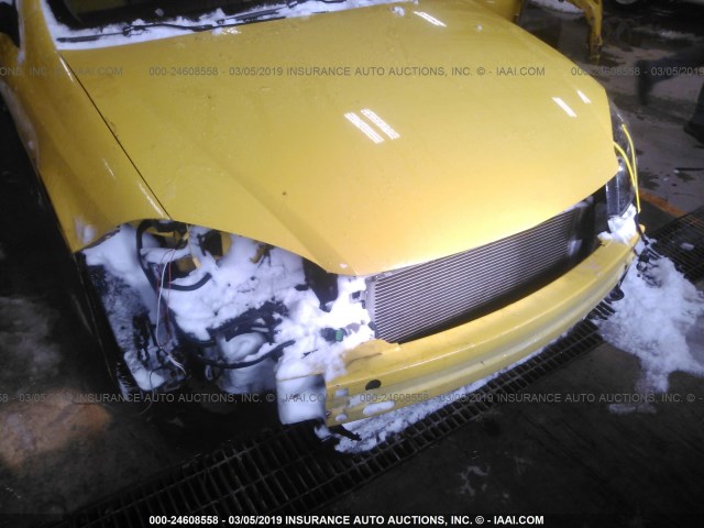 1G1AP14P667689807 - 2006 CHEVROLET COBALT SS SUPERCHARGED YELLOW photo 6