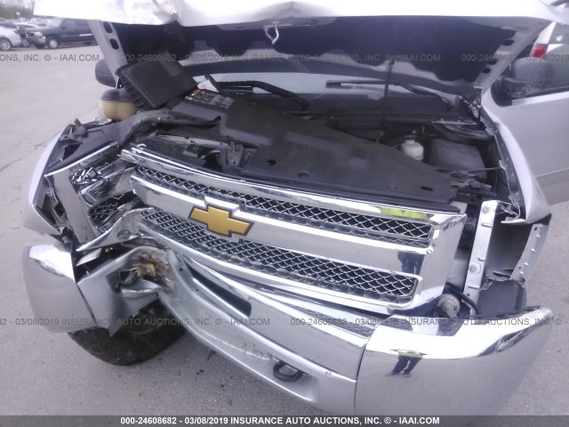 3GCPKSE7XDG346326 - 2013 CHEVROLET SILVERADO K1500 LT SILVER photo 10