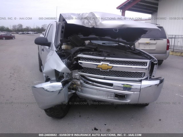 3GCPKSE7XDG346326 - 2013 CHEVROLET SILVERADO K1500 LT SILVER photo 6