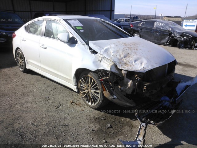 KMHD04LB7JU468271 - 2018 HYUNDAI ELANTRA SPORT WHITE photo 1