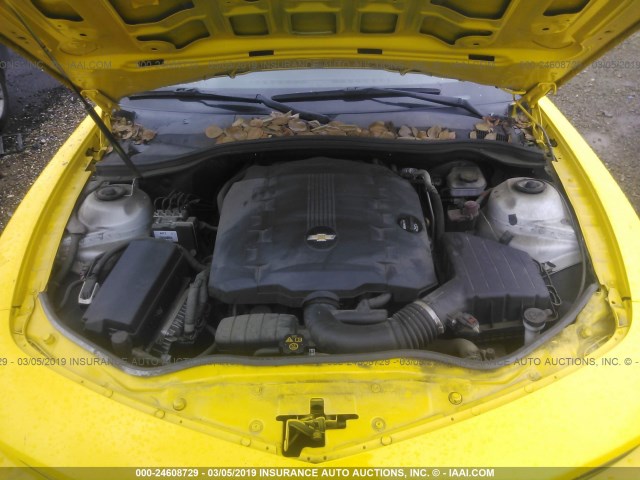 2G1FB1E35F9198031 - 2015 CHEVROLET CAMARO LS YELLOW photo 10