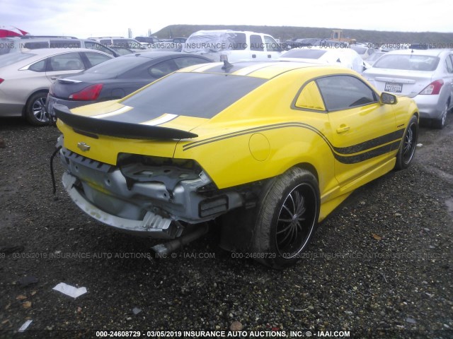 2G1FB1E35F9198031 - 2015 CHEVROLET CAMARO LS YELLOW photo 4