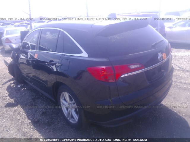 5J8TB3H58DL001217 - 2013 ACURA RDX TECHNOLOGY BLACK photo 3