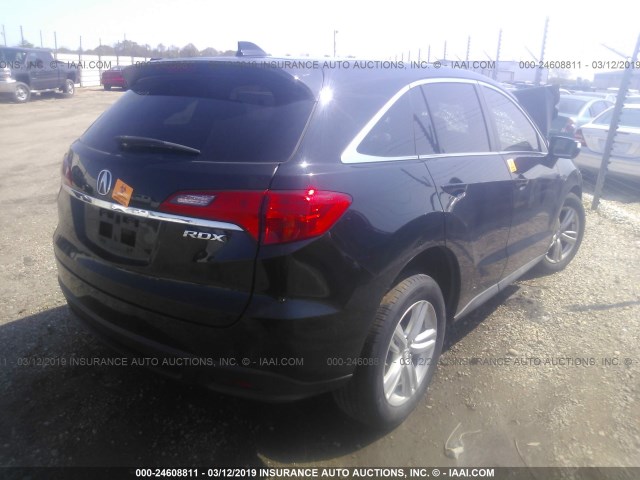 5J8TB3H58DL001217 - 2013 ACURA RDX TECHNOLOGY BLACK photo 4