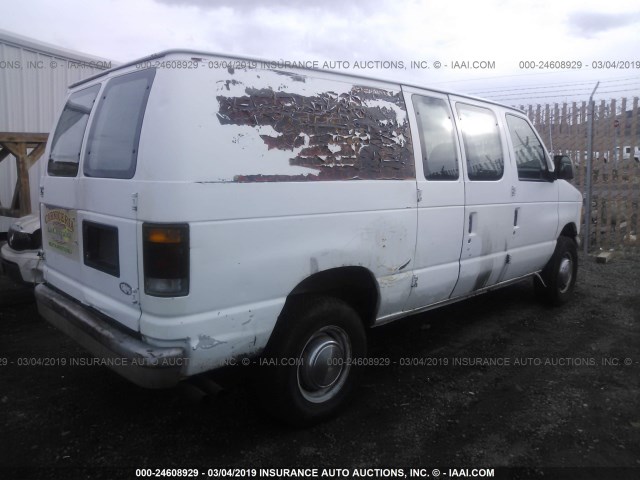 1FTJE34H1RHB35686 - 1994 FORD ECONOLINE E350 VAN WHITE photo 4