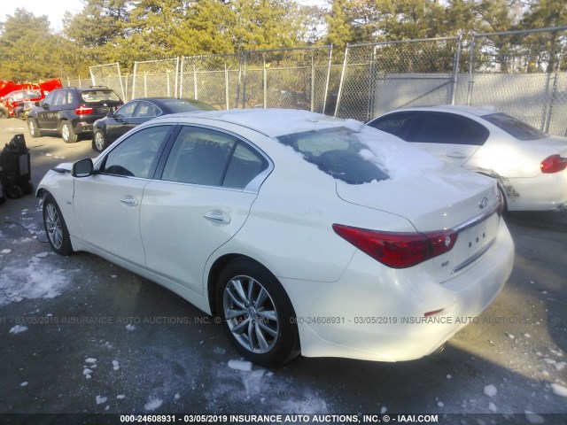 JN1EV7AR5GM342126 - 2016 INFINITI Q50 PREMIUM/SPORT WHITE photo 3