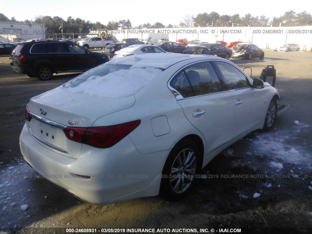 JN1EV7AR5GM342126 - 2016 INFINITI Q50 PREMIUM/SPORT WHITE photo 4