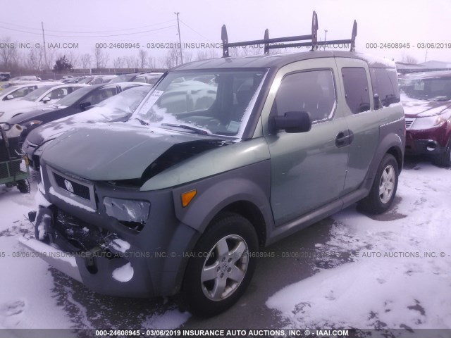 5J6YH176X5L008750 - 2005 HONDA ELEMENT EX GREEN photo 2