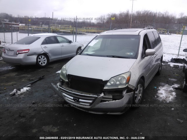 5FNRL38776B003425 - 2006 HONDA ODYSSEY EXL SILVER photo 2