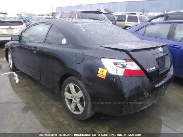 2HGFG11827H536522 - 2007 HONDA CIVIC EX BLACK photo 3