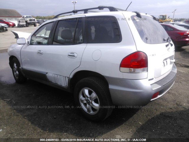 KM8SC13EX6U078196 - 2006 HYUNDAI SANTA FE GLS/LIMITED WHITE photo 3