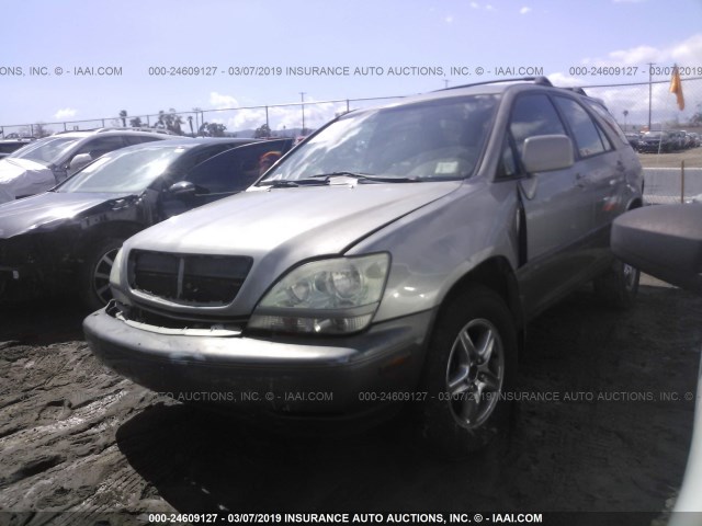 JT6HF10U9Y0143381 - 2000 LEXUS RX 300 GRAY photo 2