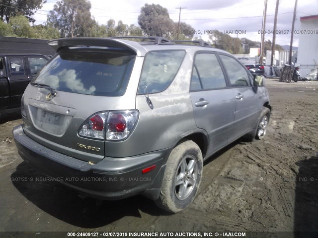 JT6HF10U9Y0143381 - 2000 LEXUS RX 300 GRAY photo 4