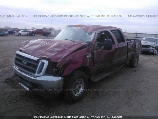 1FTSW31F21EB98421 - 2001 FORD F350 SRW SUPER DUTY RED photo 6