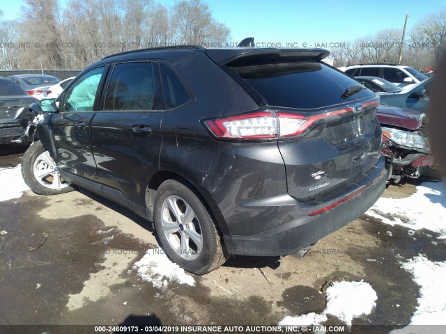 2FMPK4G97JBC20171 - 2018 FORD EDGE SE GRAY photo 3