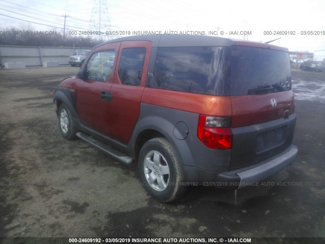 5J6YH28553L036674 - 2003 HONDA ELEMENT EX ORANGE photo 3