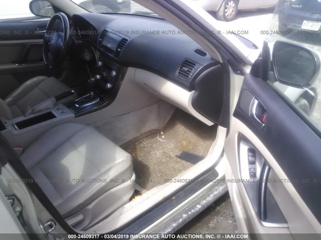 4S4BL62C077208760 - 2007 SUBARU LEGACY TAN photo 5