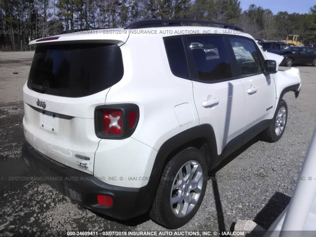 ZACCJBBT9GPE36475 - 2016 JEEP RENEGADE LATITUDE WHITE photo 4