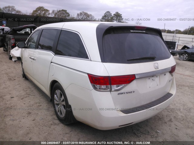 5FNRL5H66HB011568 - 2017 HONDA ODYSSEY EXL WHITE photo 3