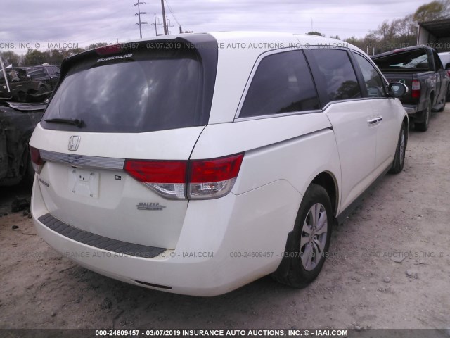 5FNRL5H66HB011568 - 2017 HONDA ODYSSEY EXL WHITE photo 4