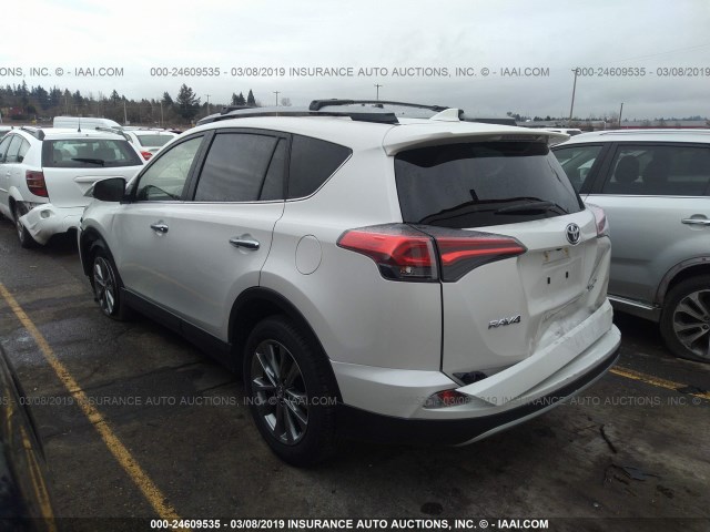 JTMDFREV9JJ748069 - 2018 TOYOTA RAV4 LIMITED/SE/PLATINUM WHITE photo 3