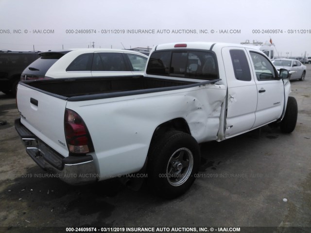 5TETX22N15Z108972 - 2005 TOYOTA TACOMA ACCESS CAB თეთრი ფოტო 4