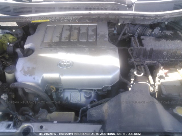 5TDZK23C78S188012 - 2008 TOYOTA SIENNA CE/LE SILVER photo 10