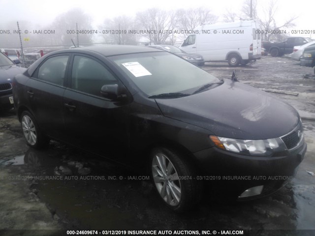 KNAFW4A39C5580636 - 2012 KIA FORTE SX BLACK photo 1