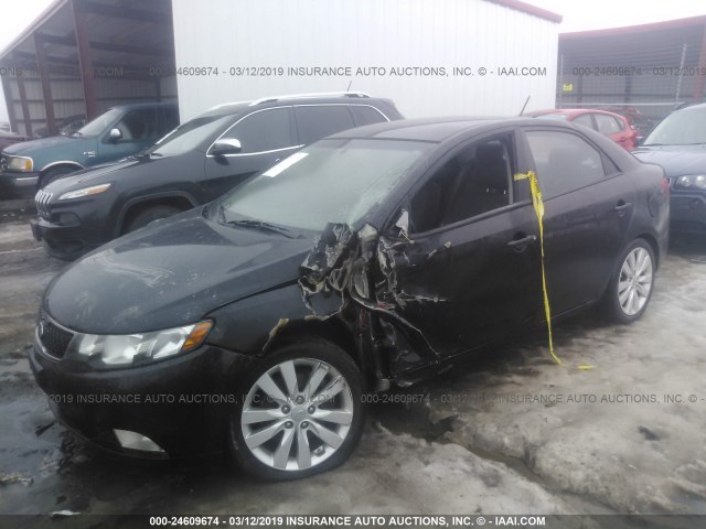 KNAFW4A39C5580636 - 2012 KIA FORTE SX BLACK photo 2