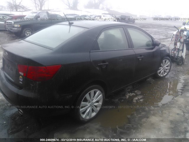 KNAFW4A39C5580636 - 2012 KIA FORTE SX BLACK photo 4