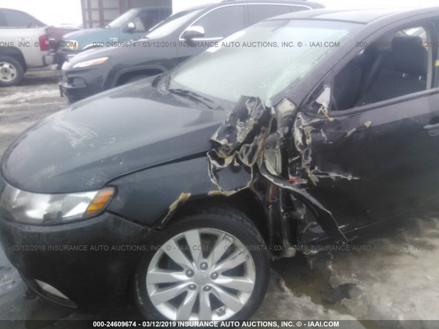 KNAFW4A39C5580636 - 2012 KIA FORTE SX BLACK photo 6