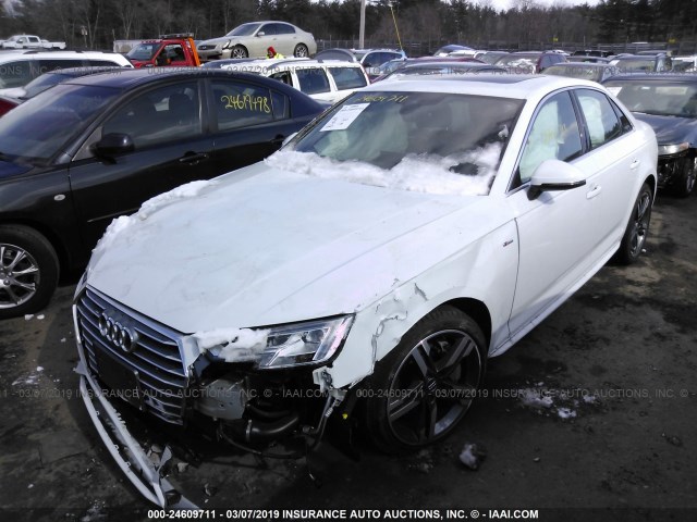 WAUENAF41HN035360 - 2017 AUDI A4 PREMIUM PLUS WHITE photo 2