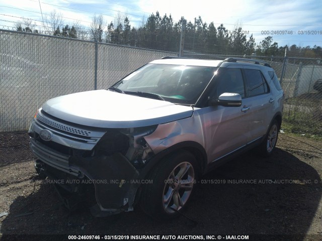 1FMHK7F89CGA02050 - 2012 FORD EXPLORER LIMITED GRAY photo 2