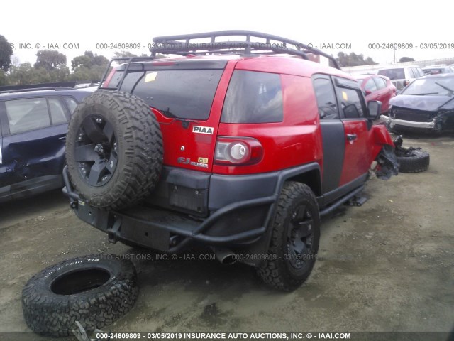 JTEBU4BF1CK142822 - 2012 TOYOTA FJ CRUISER 红色 照片 4