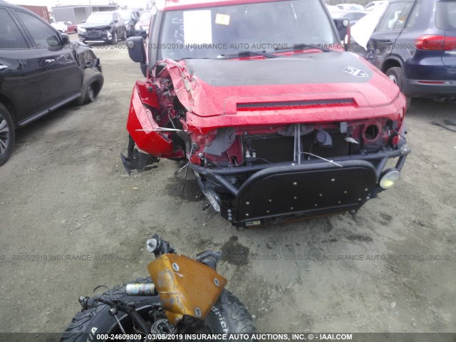 JTEBU4BF1CK142822 - 2012 TOYOTA FJ CRUISER 红色 照片 6