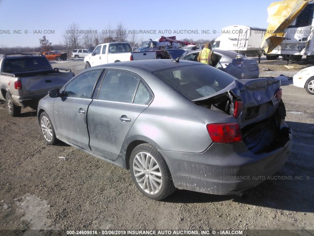 3VWLL7AJ6EM321417 - 2014 VOLKSWAGEN JETTA TDI GRAY photo 3