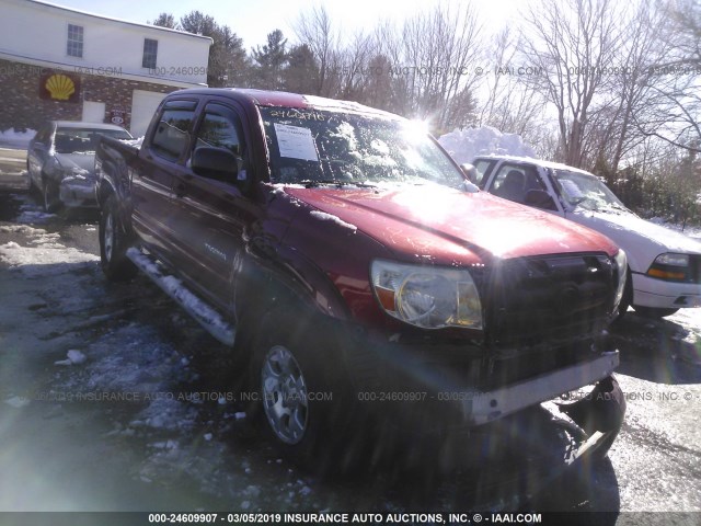 5TELU42N98Z487230 - 2008 TOYOTA TACOMA DOUBLE CAB RED photo 1