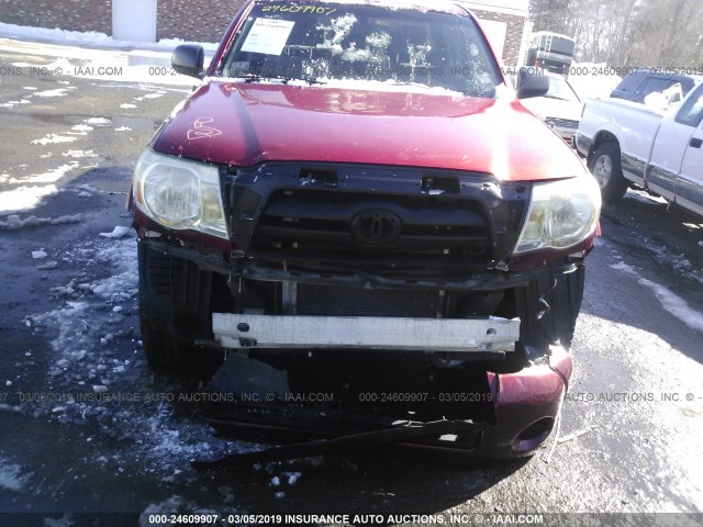 5TELU42N98Z487230 - 2008 TOYOTA TACOMA DOUBLE CAB RED photo 6